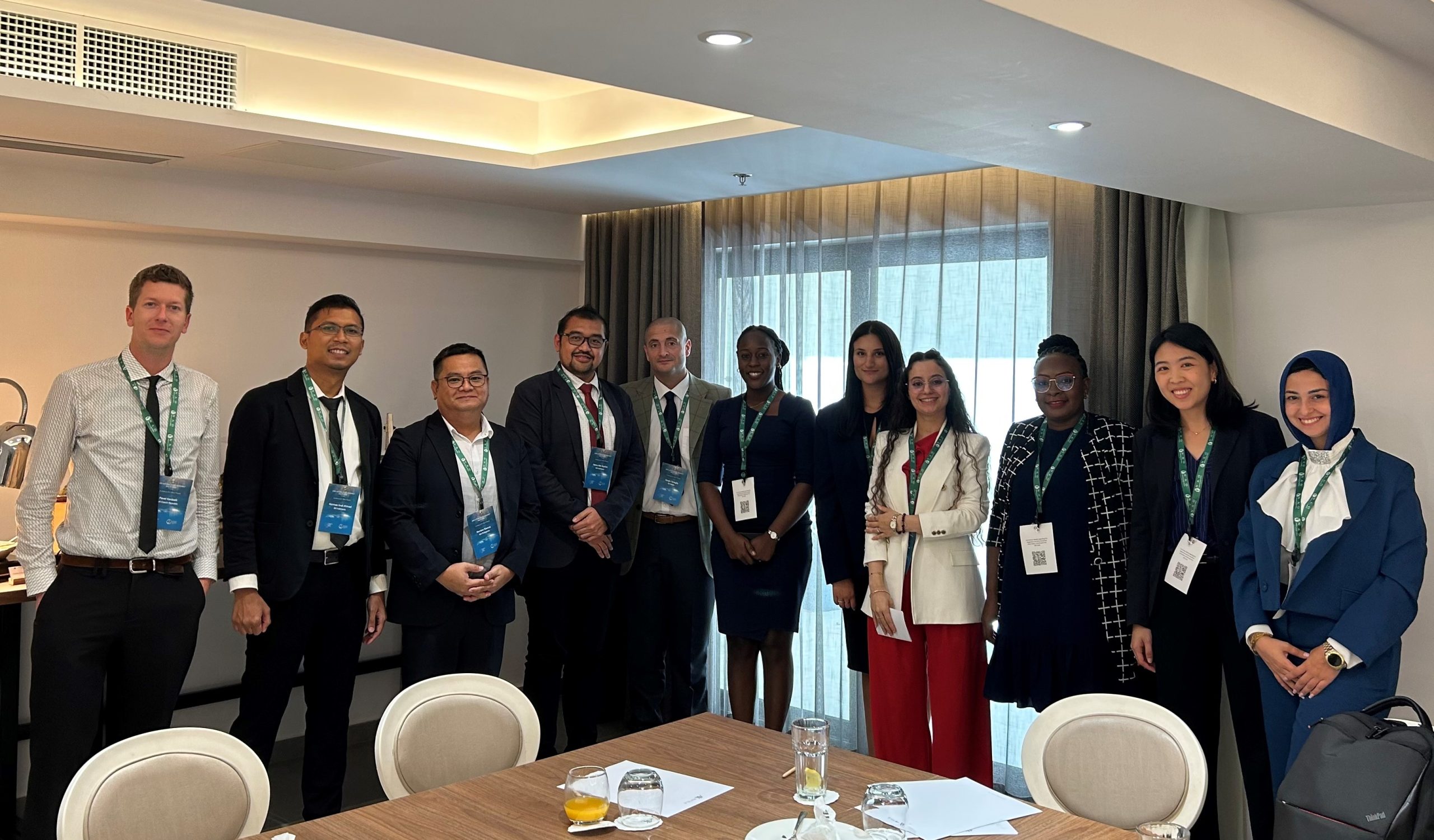 Young environmental auditors at the lunch meeting in Malta